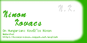 ninon kovacs business card